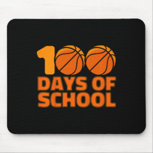 100 Schultage Basketball 100 Schultag Mousepad