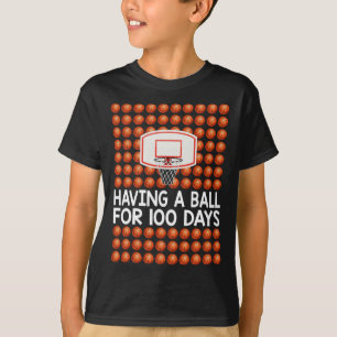 100 Schultage Bysketbyll für Jungen Mädchen Kinder T-Shirt