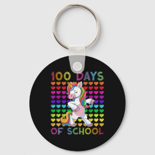 100 Schultage, die es noch lieben, hören Einhorn Schlüsselanhänger