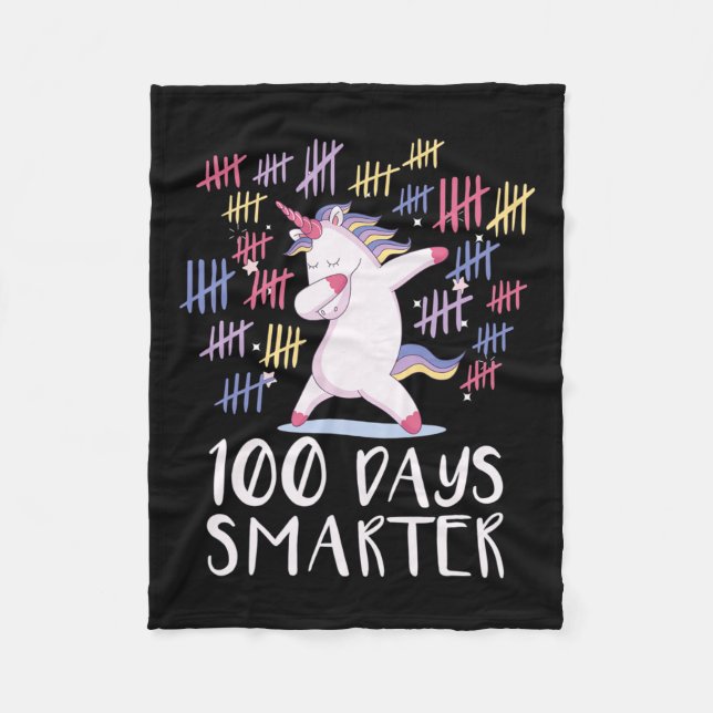 100 Schultage Fleecedecke (Vorderseite)