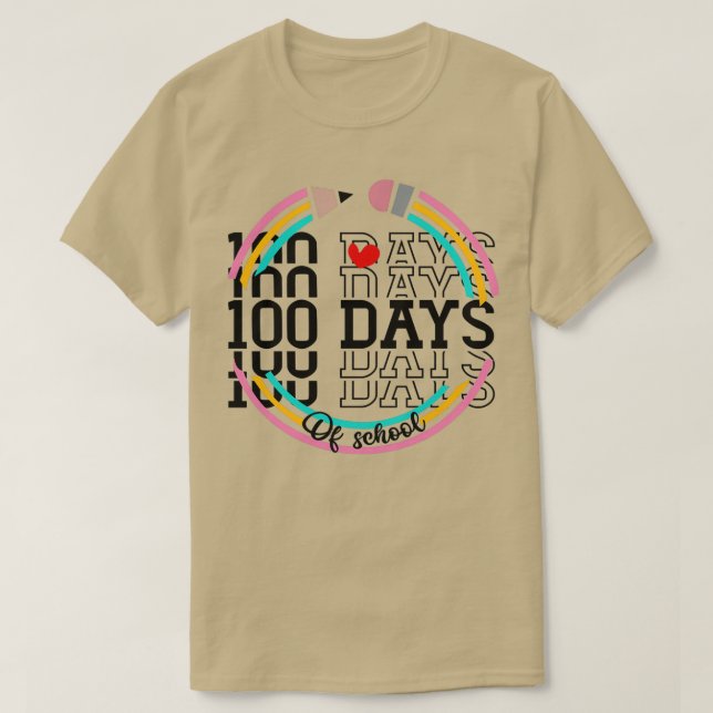 100 Schultage für Lehrer Klassisches TShirt (Design vorne)