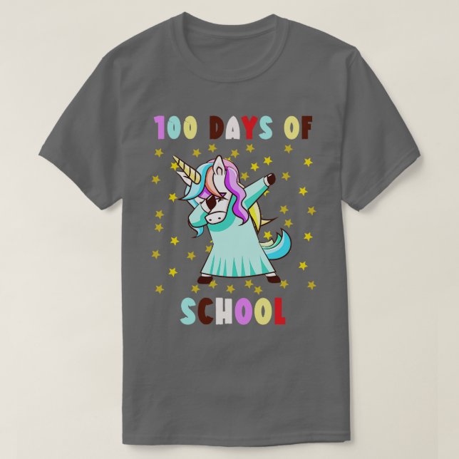 100 Schultage für Mädchen T-Shirt (Design vorne)