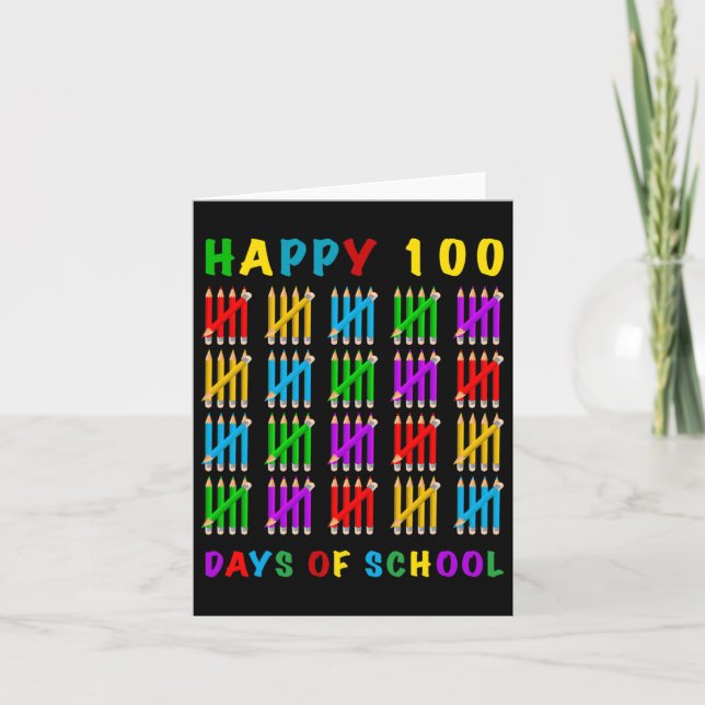 100 Schultage Karte (Vorderseite)