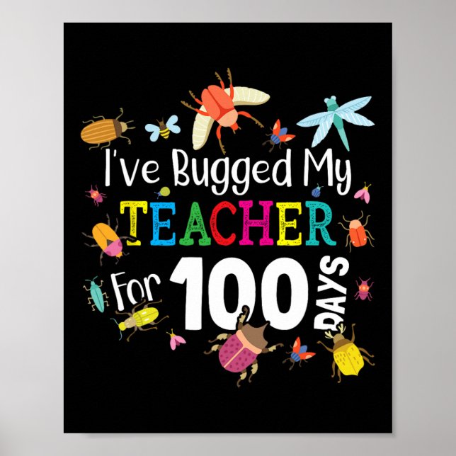 100 Schultage lang meinen Lehrer umarmt - Niedlich Poster (Vorne)