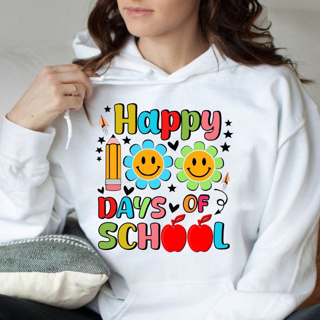 100 Schultage. Lehrerbewertung .Lehrer Hoodie (happy 100 days of school hoodies, teacher gift, teacher appreciation hoodies)