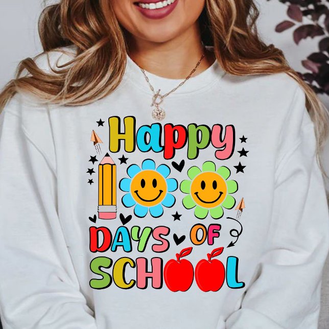 100 Schultage. Lehrerbewertung .Lehrer Sweatshirt (happy 100 days of school sweashirts, teacher gift, teacher appreciation sweatshirts)