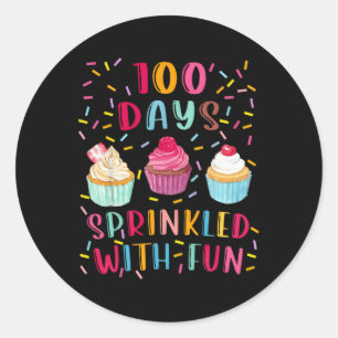 100 Schultage mit Spaß3 Runder Aufkleber
