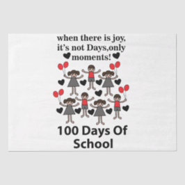 100 Schultage Seidenpapier