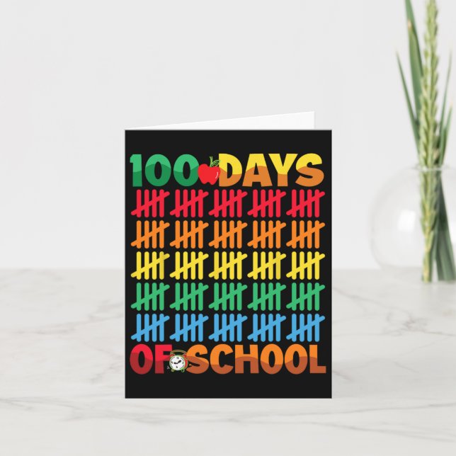 100 Schultage zum 100. Schultag Karte (Vorderseite)