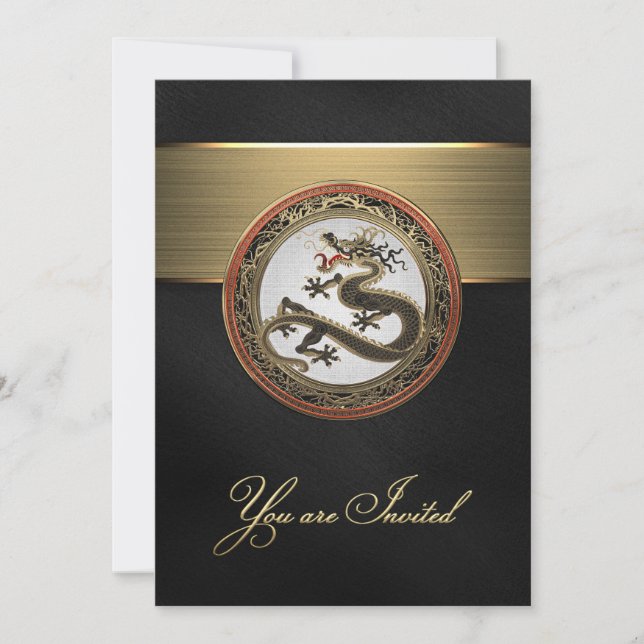 [100] Schwarzer und Gold Heiliger Ostdrache (Vorderseite)