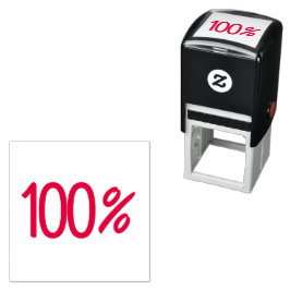 "100%" Selbstfarbige Briefmarke Permastempel