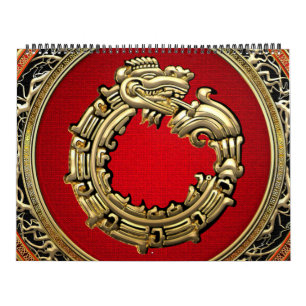 [100] Serpent God Quetzalcoatl [Gold] Kalender