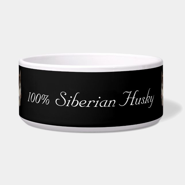 100% Siberian Husky Huskybild Napf (Vorderseite)