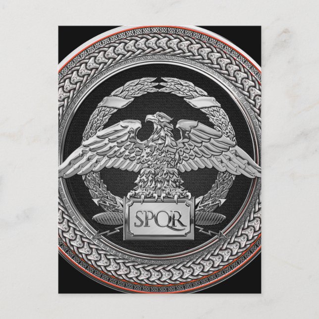 [100] Silberrömischer Kaiseradler über Medallion Postkarte (Vorderseite)