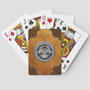 [100] Silberrömischer Kaiseradler über Medallion Spielkarten