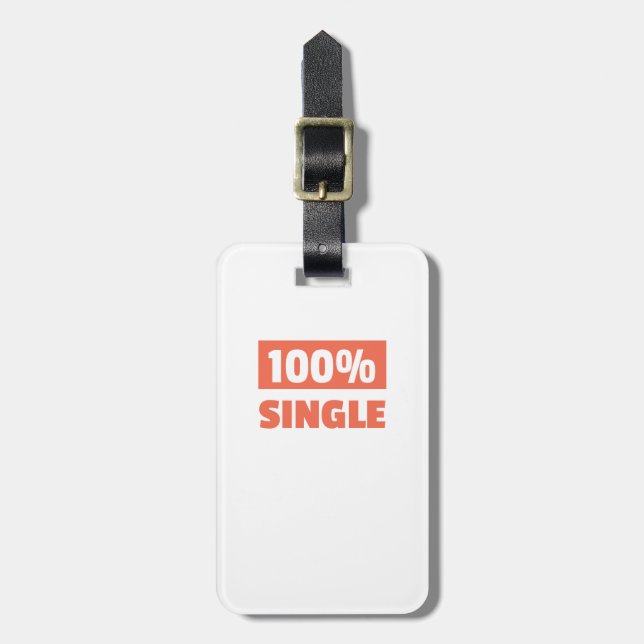 100 % Single Gepäckanhänger (Vorderseite vertikal)
