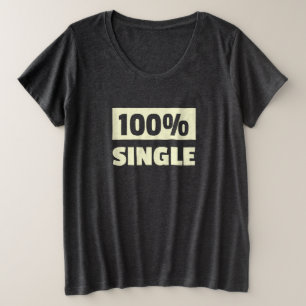 100 % Single Große Größe T-Shirt