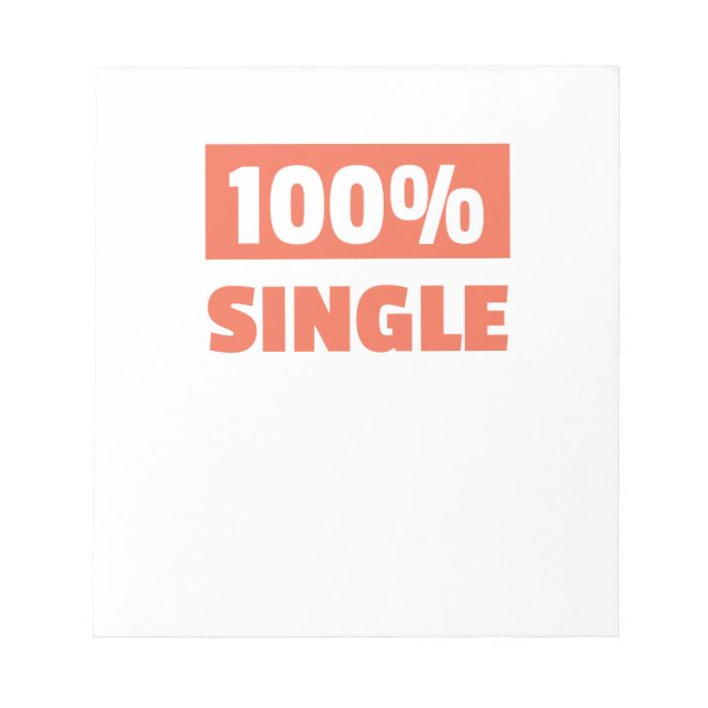 100 % Single Notizblock (Vorderseite)