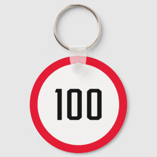 100-Speed-Limit-Rundverkehrszeichen | SCHLÜSSELANH Schlüsselanhänger