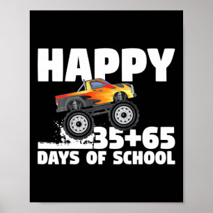 100. Tag der Schule Jungen glücklich 100 Tage der Poster
