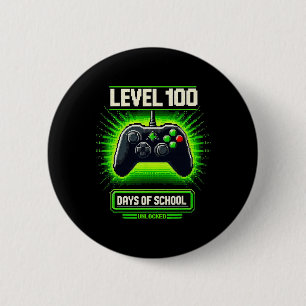 100. Tag der Schule Kinder Video Games Boy Gamer 1 Button