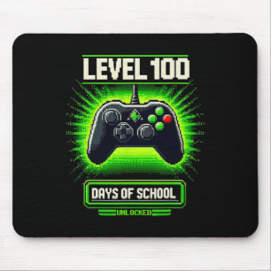 100. Tag der Schule Kinder Video Games Boy Gamer 1 Mousepad