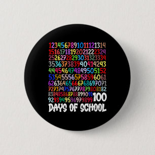100. Tag der Schule Lehrer Kinder 100 Tage Mathe N Button