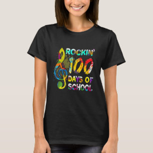 100. Tag der Schule Rockin 100 Tage der Schule Mus T-Shirt