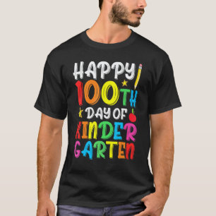 100. Tag des Kindergarten-Lehrers Kinder Kind Glüc T-Shirt