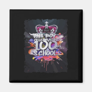 100. Tag Funny Outfit Graffiti abgeschlossen 100 T Magnet