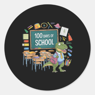 100. Tag Funny Outfit Lehrer & Amp; Student 100 D Runder Aufkleber