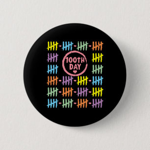 100. Tag Rainbow Lines Tally markiert 100 Tage nac Button