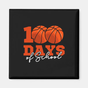 100. Tag Schüler Jungen Mädchen Bysketbyll 100 Tag Magnet