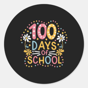 100. Tag Schüler Jungen Mädchen Kinder 100 Tage Sc Runder Aufkleber