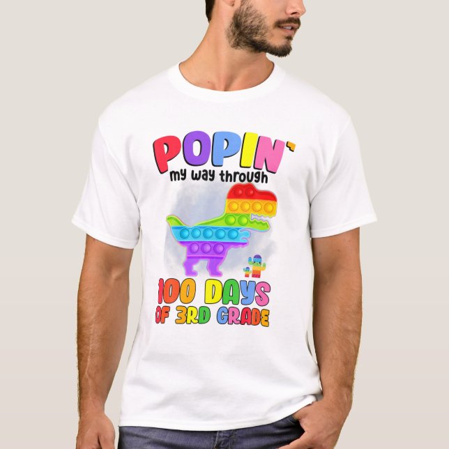 100 Tage 3D-Rex P T-Shirt (Vorderseite)