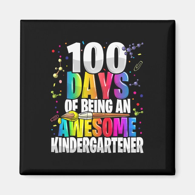 100 Tage als phantastischer Kindergärtner 100. Magnet (Vorne)