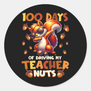 100 Tage, an denen ich meinen Lehrer antreibt, nac Runder Aufkleber