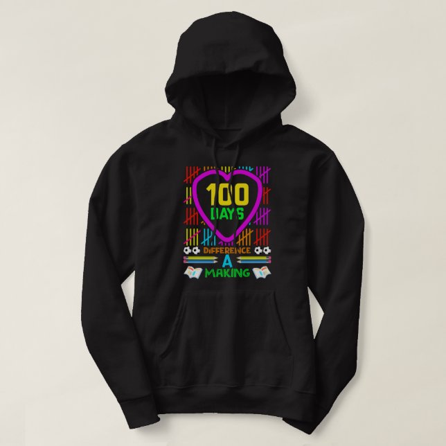 100 Tage anders Hoodie (Design vorne)
