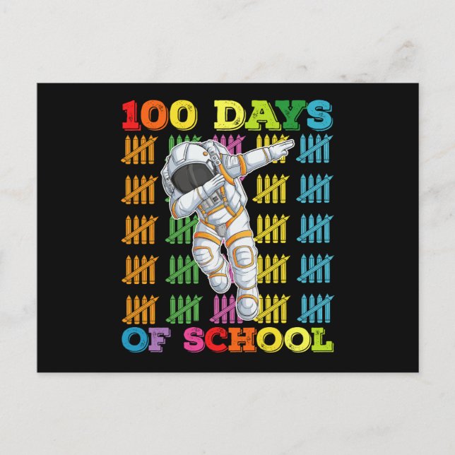 100 Tage Astronautenlehrer Postkarte (Vorderseite)