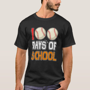 100 Tage Baseball-Baseball-Ball 100 Tage schlauer T-Shirt