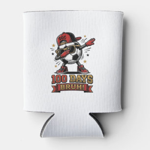100 Tage Bruh Fußball Dabbing-Shirt-Design_1 Dosenkühler