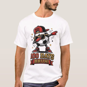 100 Tage Bruh Fußball Dabbing-Shirt-Design_1 T-Shirt