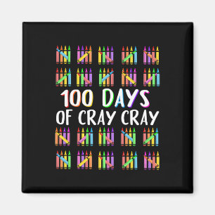 100 Tage Cray Crayons glücklich 100 Tage der Schul Magnet