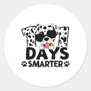 100 Tage Dalmatiner Hunde Junge Kind 100. Tag Runder Aufkleber