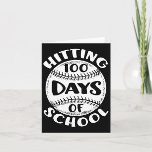 100 Tage der Baseball-Player-Lehrerin Student Karte