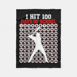 100 Tage der Schule Baseball 100. Schultag Fleecedecke