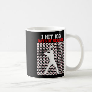 100 Tage der Schule Baseball 100. Schultag Kaffeetasse