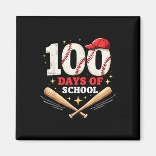 100 Tage der Schule Baseball 100. Schultag Magnet