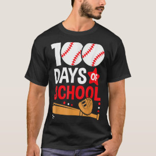 100 Tage der Schule Baseball 100 Tage Sportlehrer T-Shirt