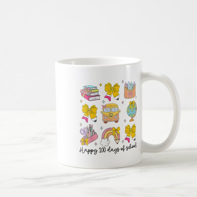 100 Tage der Schule Bruh School Lehrer Kinder Jung Kaffeetasse (Rechts)